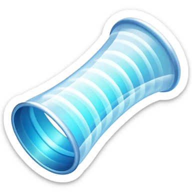 Light waves being channeled through a tube waveguide sticker