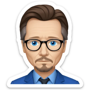Gary Oldman with blue eyes sticker