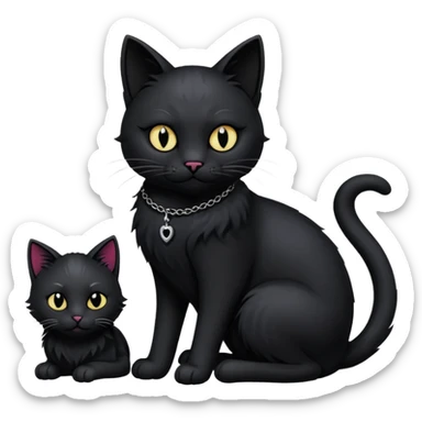 Goth cat get tattooed sticker