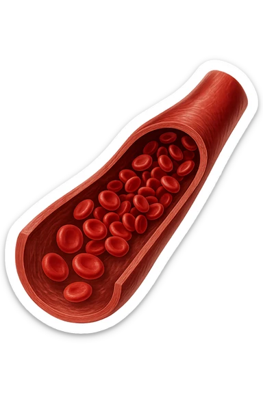 vena umana con globuli rossi sticker