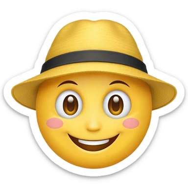 Şapkalı gülen yüz sticker