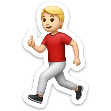 uma placa de transito de proibido com um emoji de um homem andando sticker