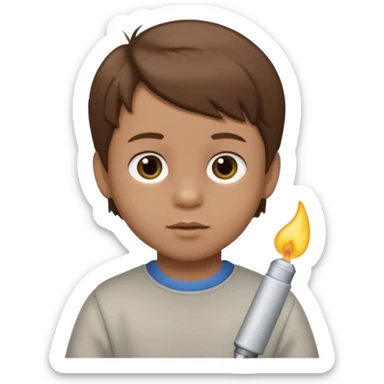 boy babybrown hair no doll lighter skin sticker