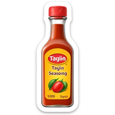 a bottle of Tajín seasoning, simple and colorful sticker
