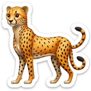 Emoji de un chita de cuerpo completo sticker