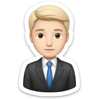 director business confidently wears smart business attire sticker