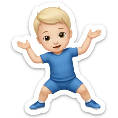 dance small baby boy sticker