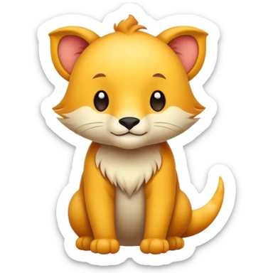 Handsome, gorgeous, beautiful, cute, adorable, animal-creature, full body sticker