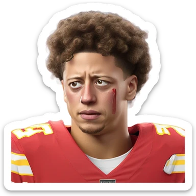 patrick mahomes crying sticker