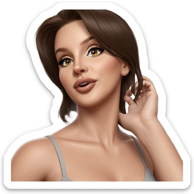 realistic portrait of girl sticker