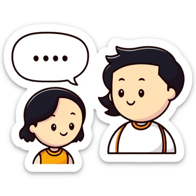 couple embracing with speech bubble saying tumse sticker