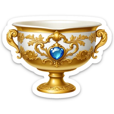 Rococo embossed punch bowl sticker