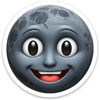 Cursed Pervertedly Smirking Side-eying Side-glancing Dark Moon emoji face sticker