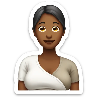 oblique pregnant woman sticker