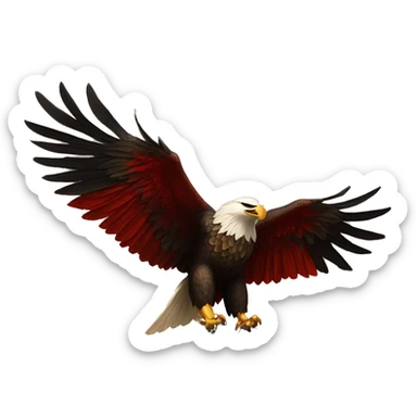 A majestic eagle with fully outstretched wings, symbolizing the supreme leader of the brotherhood. The gaze is authoritative and wise, and the red, black, and gold colors are intensified sticker