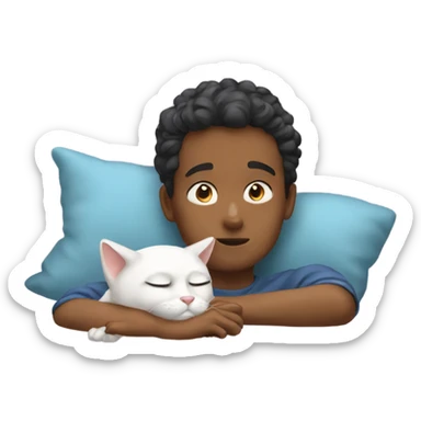 Boy day dreaming about getting a cat sticker