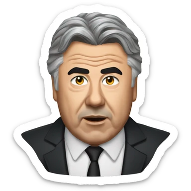 Carlo Ancelotti with an eyebrow up sticker