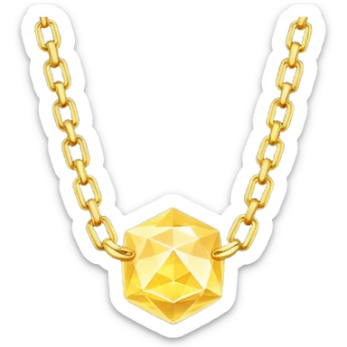 fantasy magic heavenly golden chains low poly sticker
