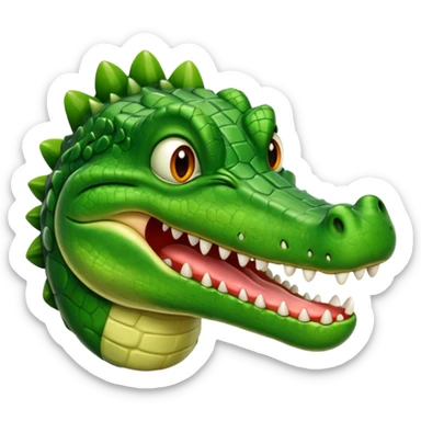 drooling from mouth crocodile emoji sticker