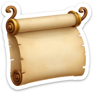 create an emoji of a flying scroll sticker