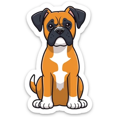 My boxer dog who is black named Stanley sticker