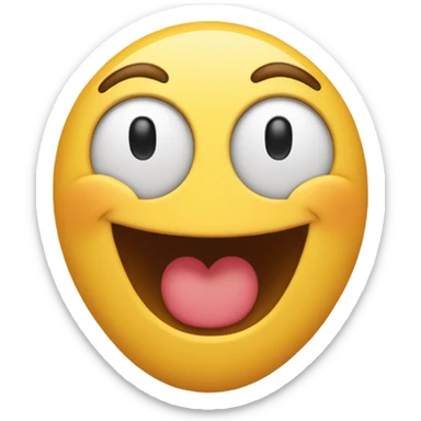 Emoji with heart eyes and Laughing hands over mouth sticker