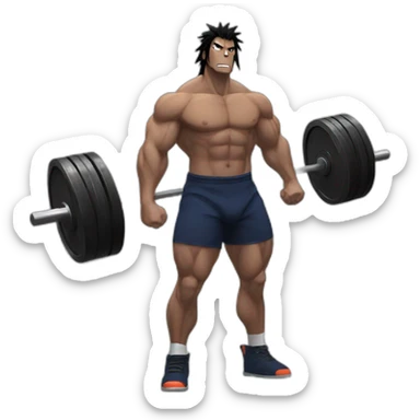 Powerlifter deadlift sasuke sticker
