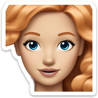 Beautiful Barbie ginger fair skin sticker