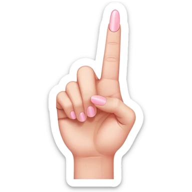 Light pink middle finger sticker