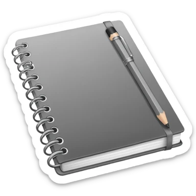 a pencil drawing in a notebook  sticker