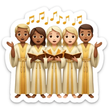 choir singing sticker