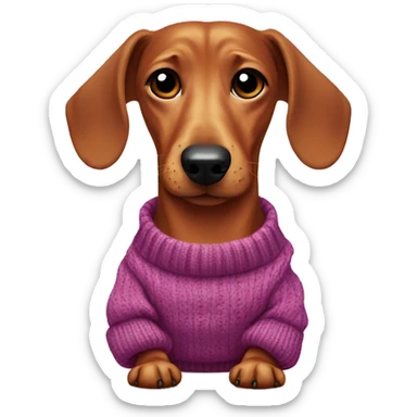 dachshund in a sweater sticker