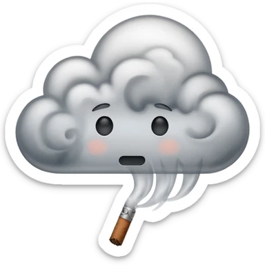 smoke coming out of a blunt sticker