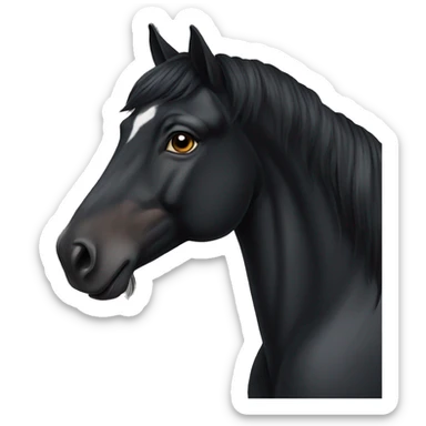 beautiful black horse sticker
