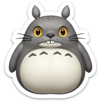 Totoro tierno que se parezca al real  sticker