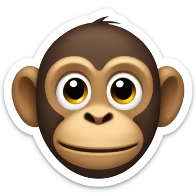 The back side of a monkey sticker
