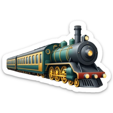 train station with a train arriving sticker