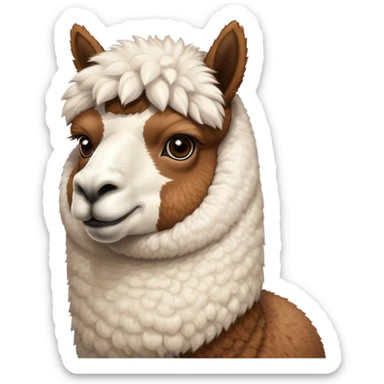 Alpaka doing maths  sticker