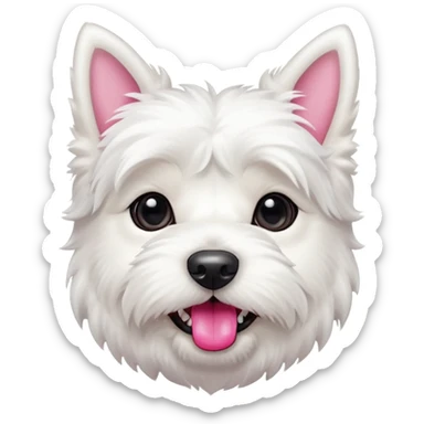 adorable west highland terrier dog sticker