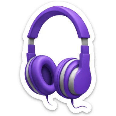 purple headphone sticker