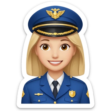 Women air hostess sticker