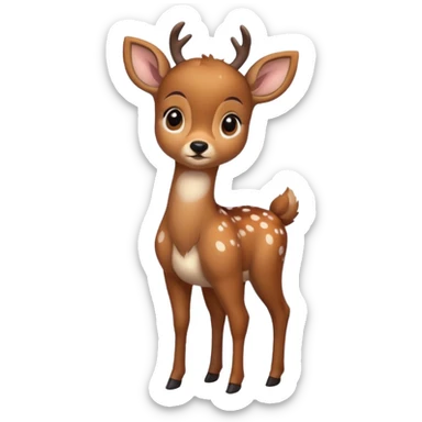 Baby deer sticker