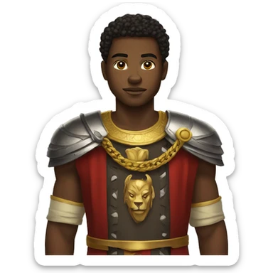 african strong young king sticker