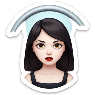 killer in mirror behind woman sticker