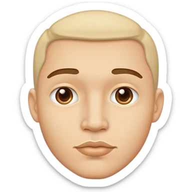 Lightsking man with big lips sticker