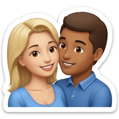 Lip kiss  bf gf sticker