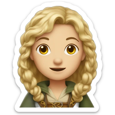 female hobbit sticker