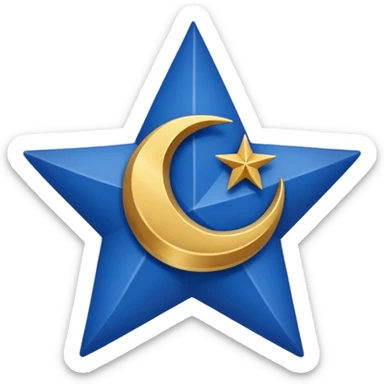 Türk Devletleri Teşkilatı (TDT) veya eski adıyla Türk Dili Konuşan Ülkeler İşbirliği Konseyi (Türk Konseyi) bayrağı ile emoji sticker