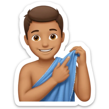 Emoji of a guy dusting off his shoulder with his hand sticker