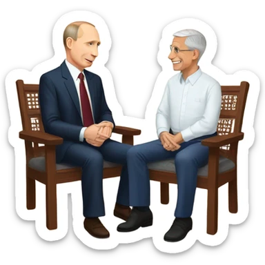 vladimir putin and entony fauci on tatami sticker